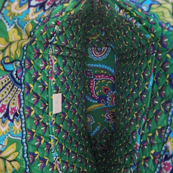 Vera Bradley Green Paisley Tote Bag - Picture 4 of 4
